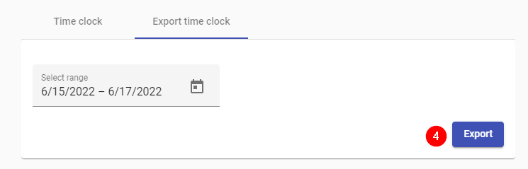 Export time clock