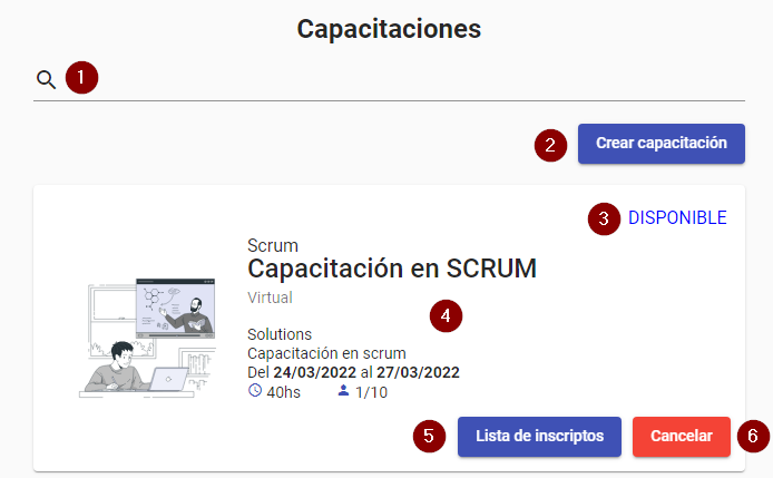 Capacitaciones admin