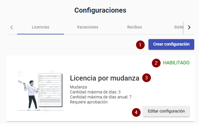 Configurador licencias